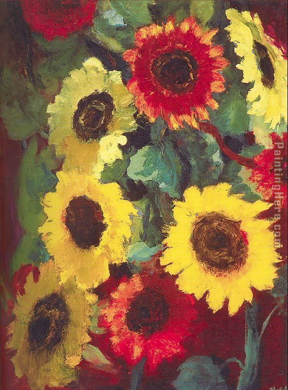 emil nolde Sunflowers painting - Unknown Artist emil nolde Sunflowers art painting
